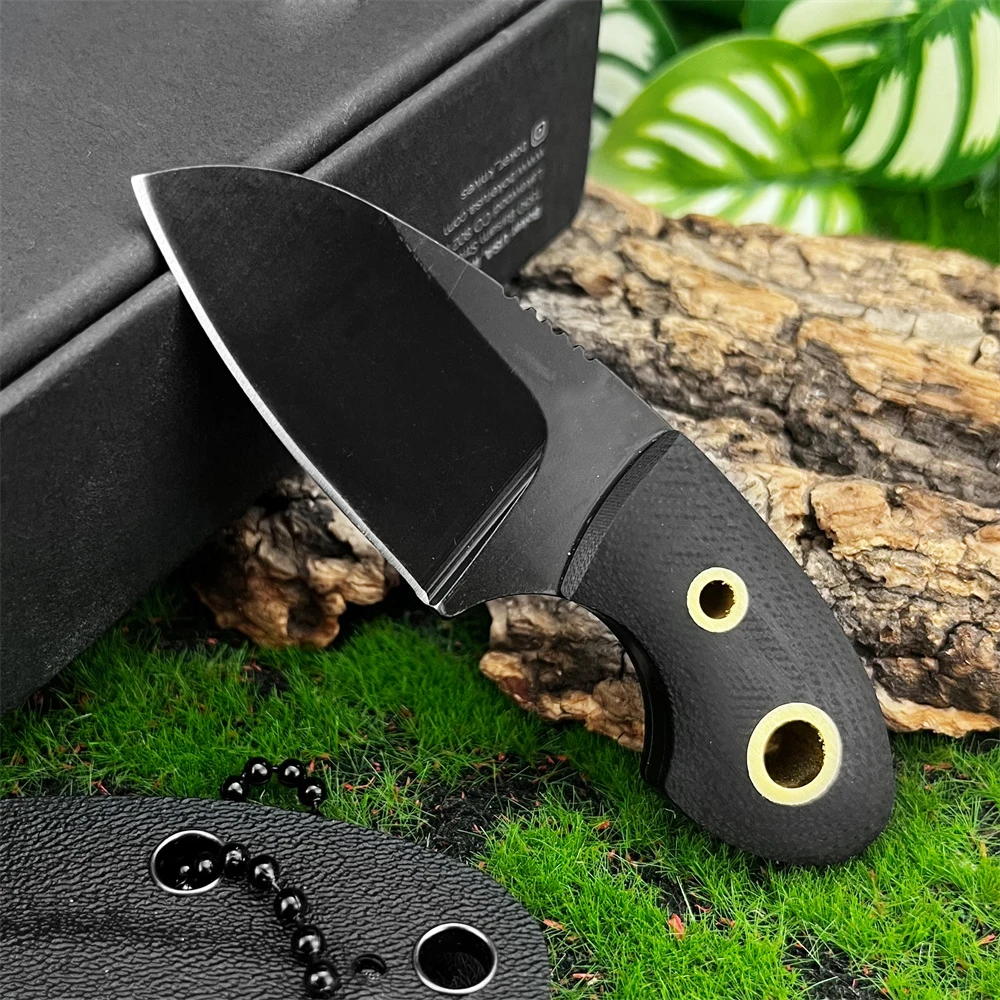 

Нож для ожерелья, мини-прямой нож, фиксированное лезвие, материал 8Cr13MoV, ручка G10, карманный нож, уличный кемпинг, дикий ED, ручные инструменты