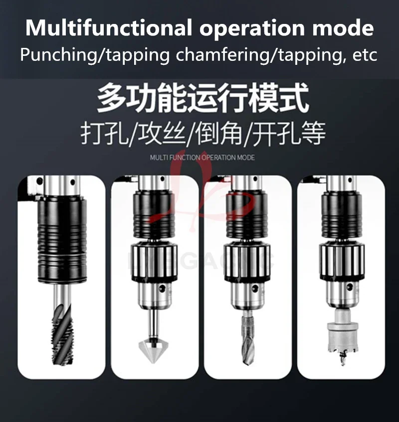 Electric Drilling and Tapping Machine 2 in 1 Servo Motor M3-M12 M3-M20 with Chucks Easy Arm Power Tool Threading Machine