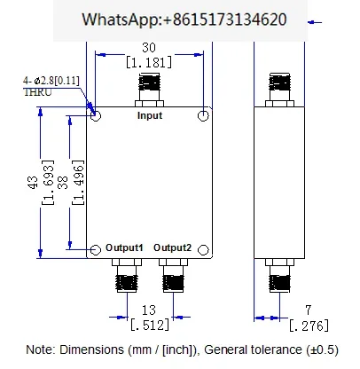 SMA Head 800-3000M Microstrip Two way Power Divider GPS Power Two way Coordination Splitter One way Two 0.8-3G