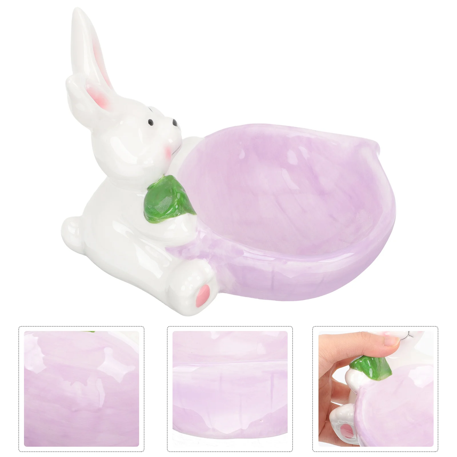 

Ceramic Pet Bowl Wear-Resistant Adorable Pattern Floor Feeding Bowl Comfortable Easy to Kitten Puppy Accessory