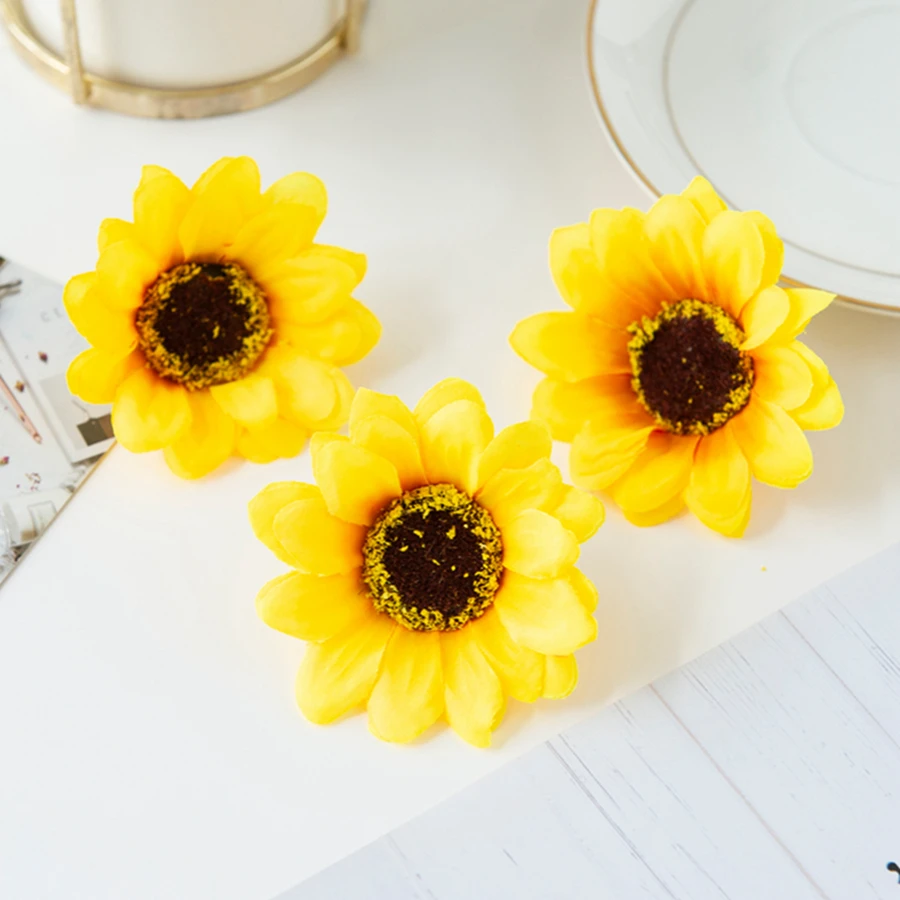 Künstliche Sonnenblume aus Seide, Heimdekoration, Festival, Kreativität, Outdoor, Garten, Kranz, Blume, Hochzeit, Party, Zubehör – Detail 7