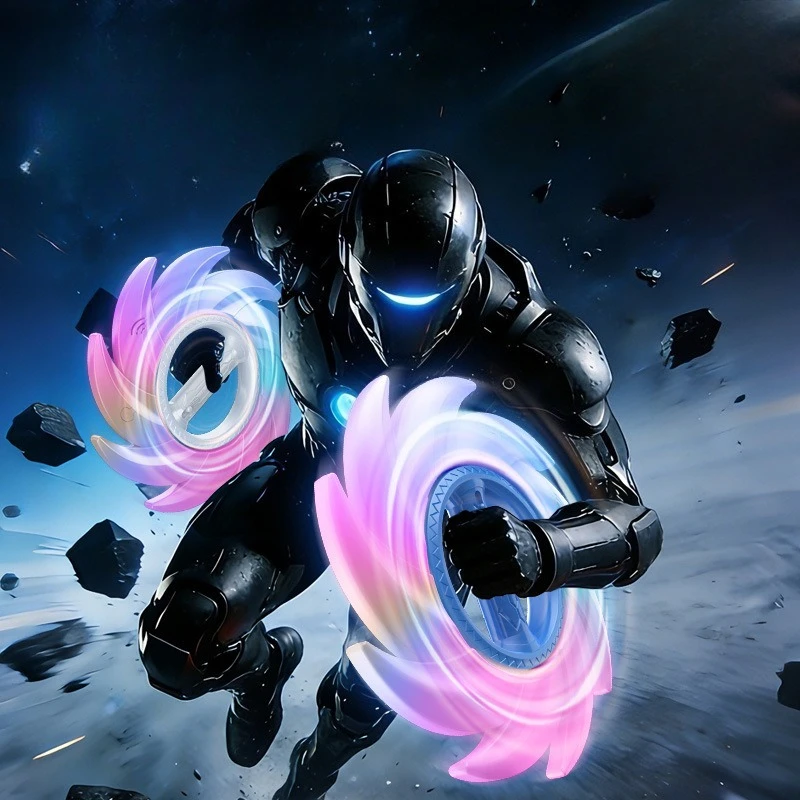 Colorful Glowing Bright Shuriken Spinning Light Sword Outdoor Toy Multi-color Changing LED Music Cosplay Cool Flashing Toy Gift view 4