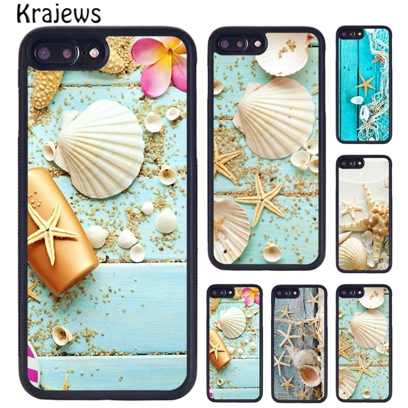 Krajews Seashells Sea Star Soft TPU Phone Case For iPhone 16 15 14 Plus 11 12 mini 13 Pro XR XS Max cover coque