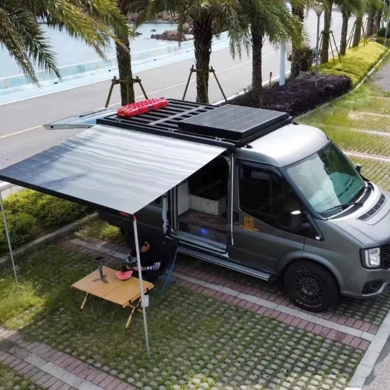 3rd‑Gen Wind‑Resistant Manual RV Side Awning, Modified Van Side Canopy 2.5m x 2m for V80 V90 Motorhome