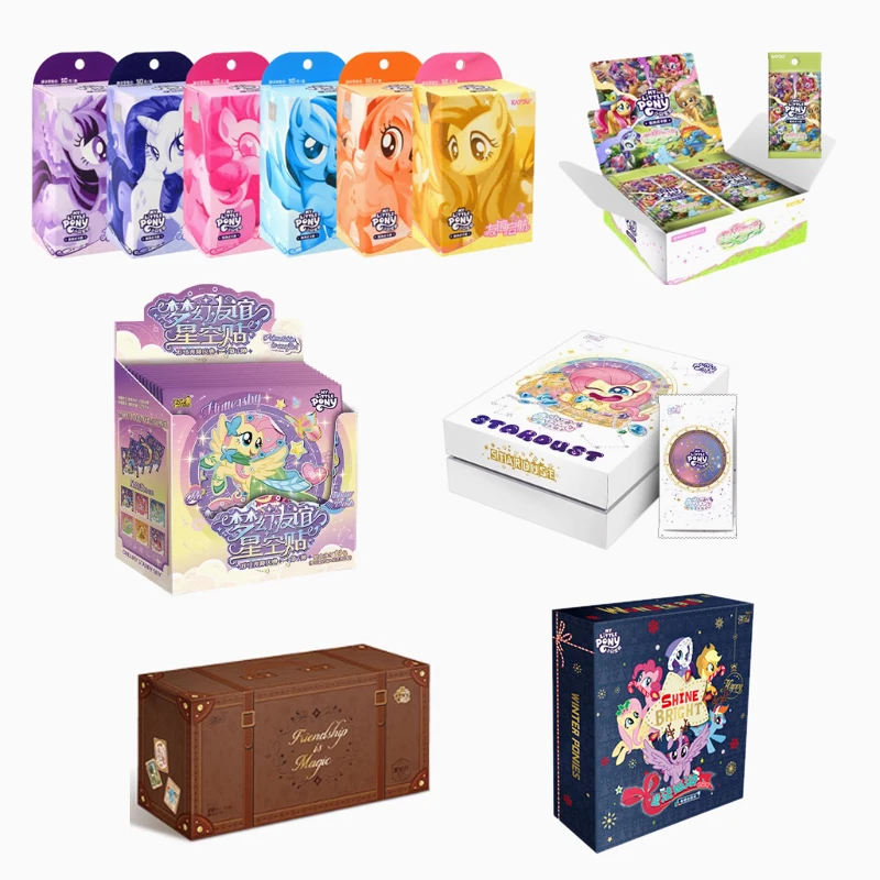 

Original Kayou My Little Pony Friendship Boom Card Magic Book Anime Characters Cute Collection Card Flash Cards Children's Gift