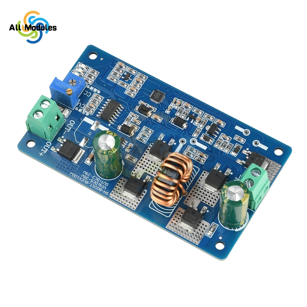 

DC 5-35V to DC 2.5-30V Automatic Step UP/Down Converter Boost/Buck Voltage Regulator Module Adjustable DC Power Supply Module