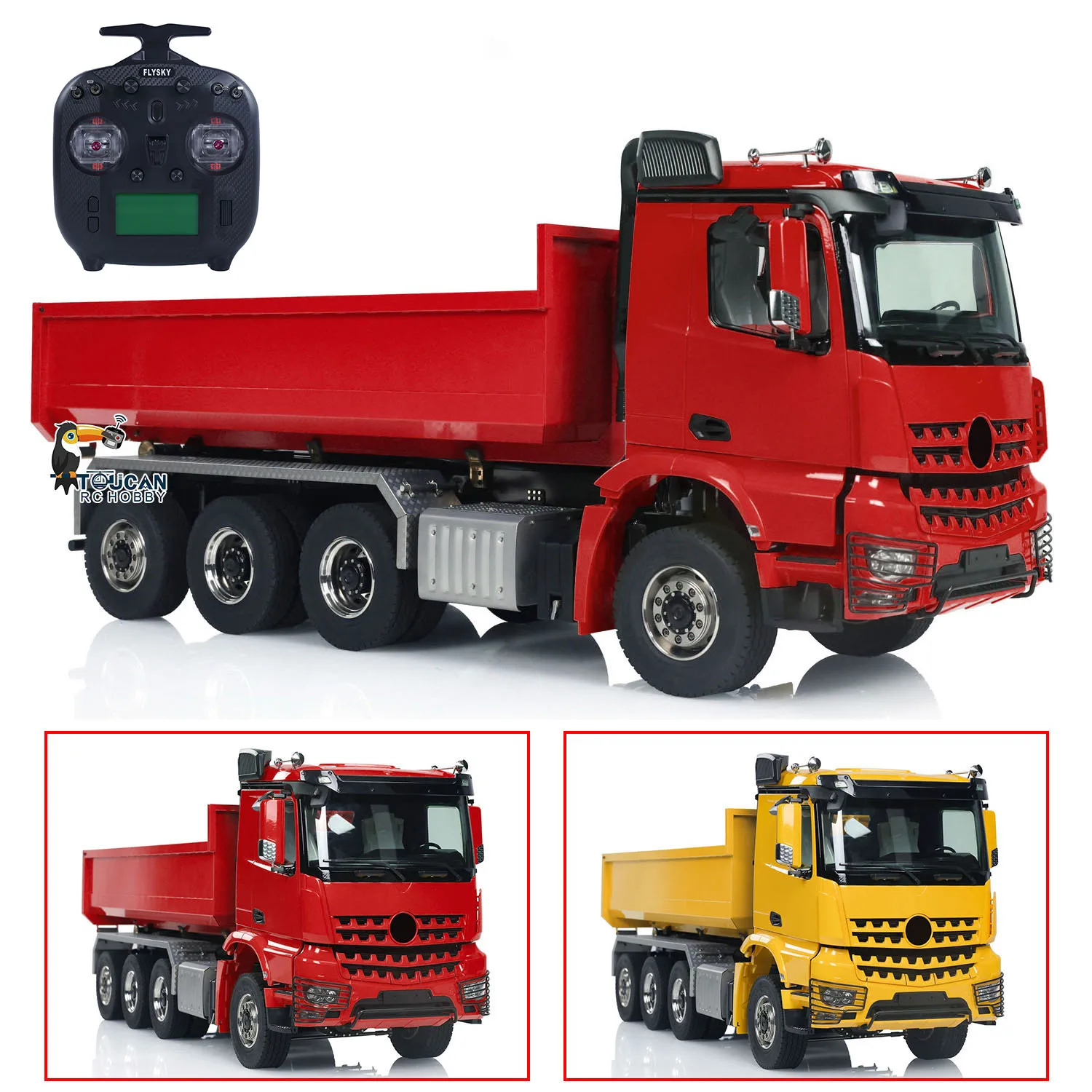 Toys Metal 8x8 1/14 RC Hydraulic Roll On off Full Dumper Truck Controlled Light Sound 3 Speed Transmission Dumper Tipper Cars