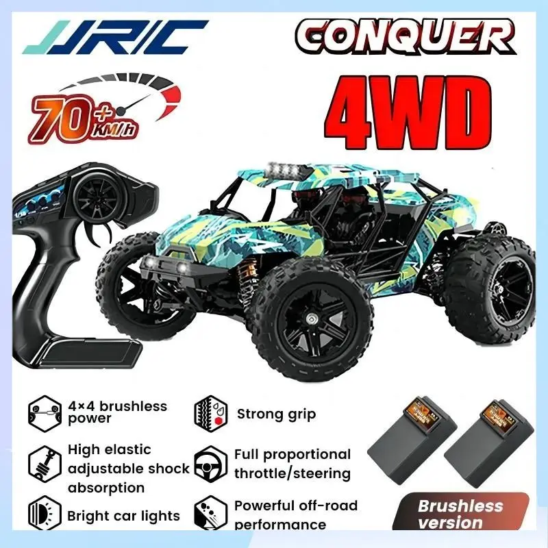 JJRC-coche Teledirigido Alta Velocidad Para Niños, Camión Monstruo Derrape, 1:14, 70 KM/H 50 KM/H, 4WD, Con Control Remoto LED