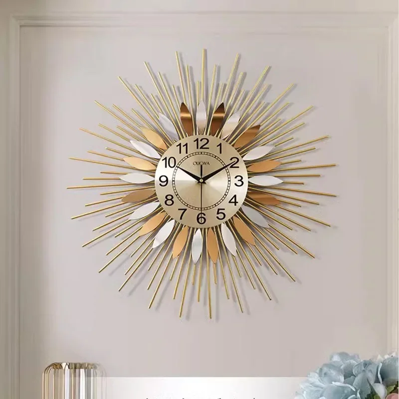 Living Room Wall Clocks Mechanism Luxury Bedrooms Restaurant Nordic Chinese Wall Watch Interior Relogio De Parede Home Decor