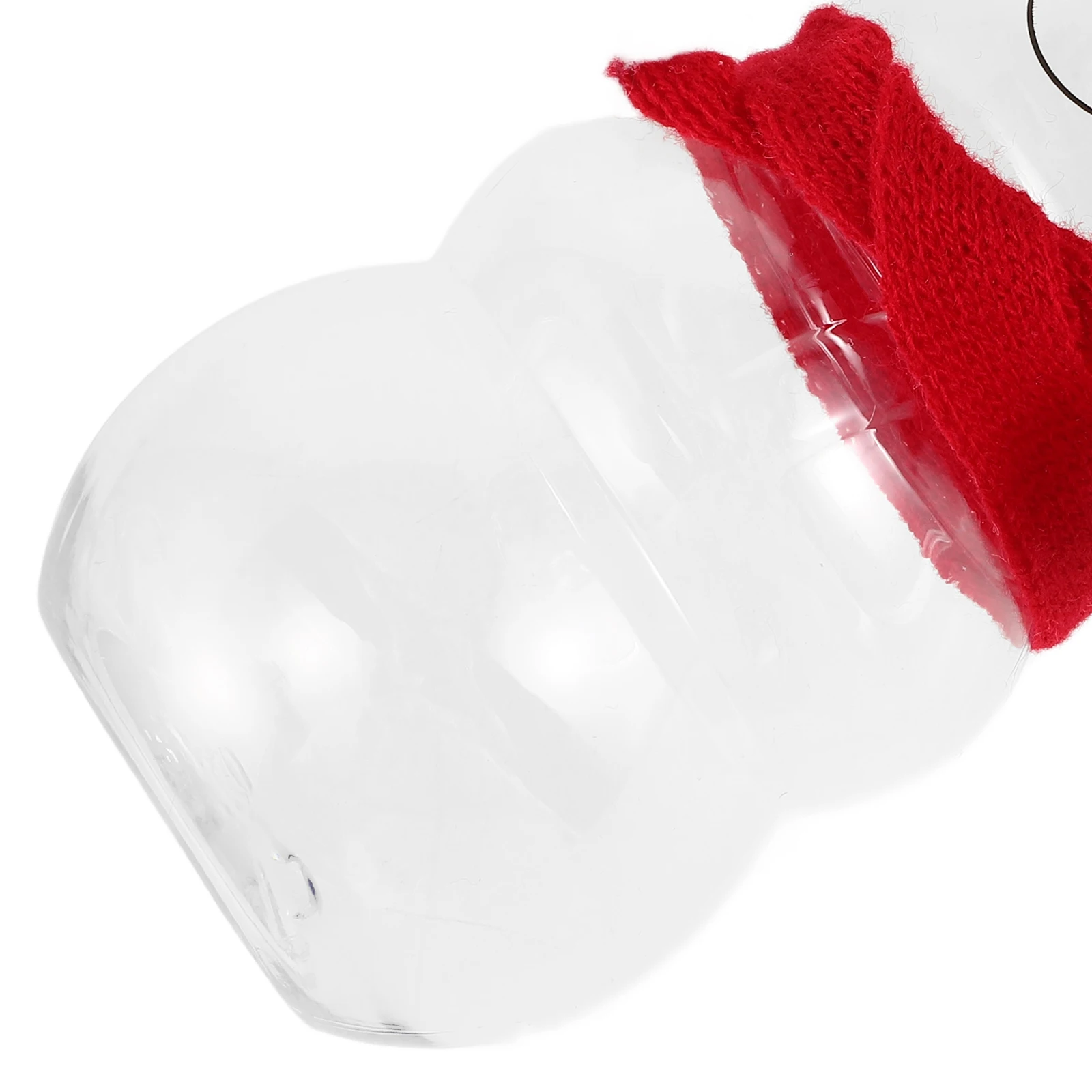 

6 Sets Snowman Bottle Christmas Plastic Juice Bottles Holiday Water Mini with Stoppers Big Hat