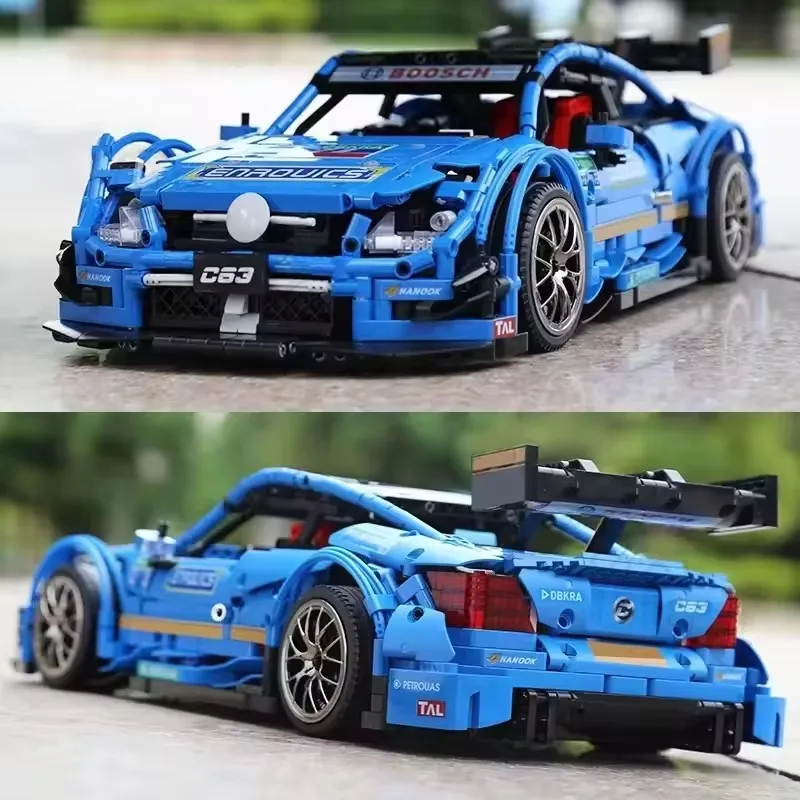 Technical Sports Car MOULD KING 13073 Building Blocks APP Racing Drift C63 DTM Vehicle Brick Puzzle DIY Toys Brithday Gifts Kids