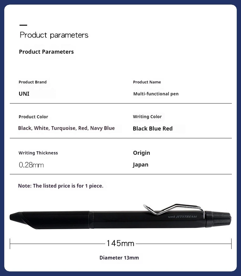 Japan Uni 3-in-1 SXE3-2503 Kugelschreiber JETSTREAM EDGE 0,28 mm, stabiles Schreiben mit niedrigem Schwerpunkt, multifunktionale Stifte, hochwertige Werkzeuge – Detail 13