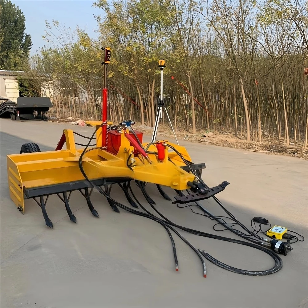 Tractor-Mounted Scraper Auto Micro Tillage Grader Efficient Shallow Scarification New Land Leveling Motor Gear