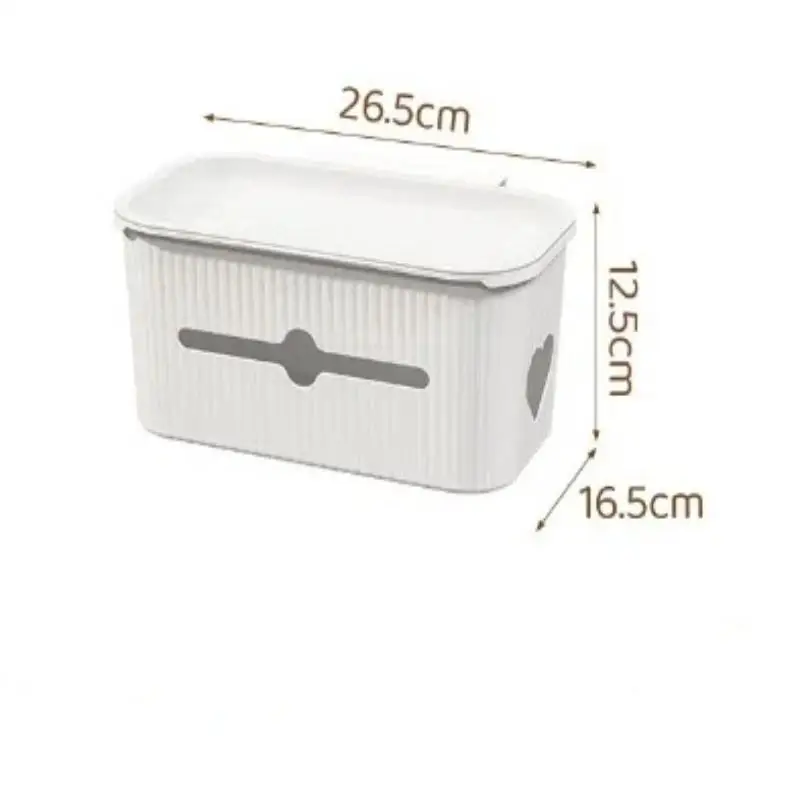 Removable Hook Hanging Storage Container, Plastic Sundries Box, Ideal for Dorm Room Bedside
