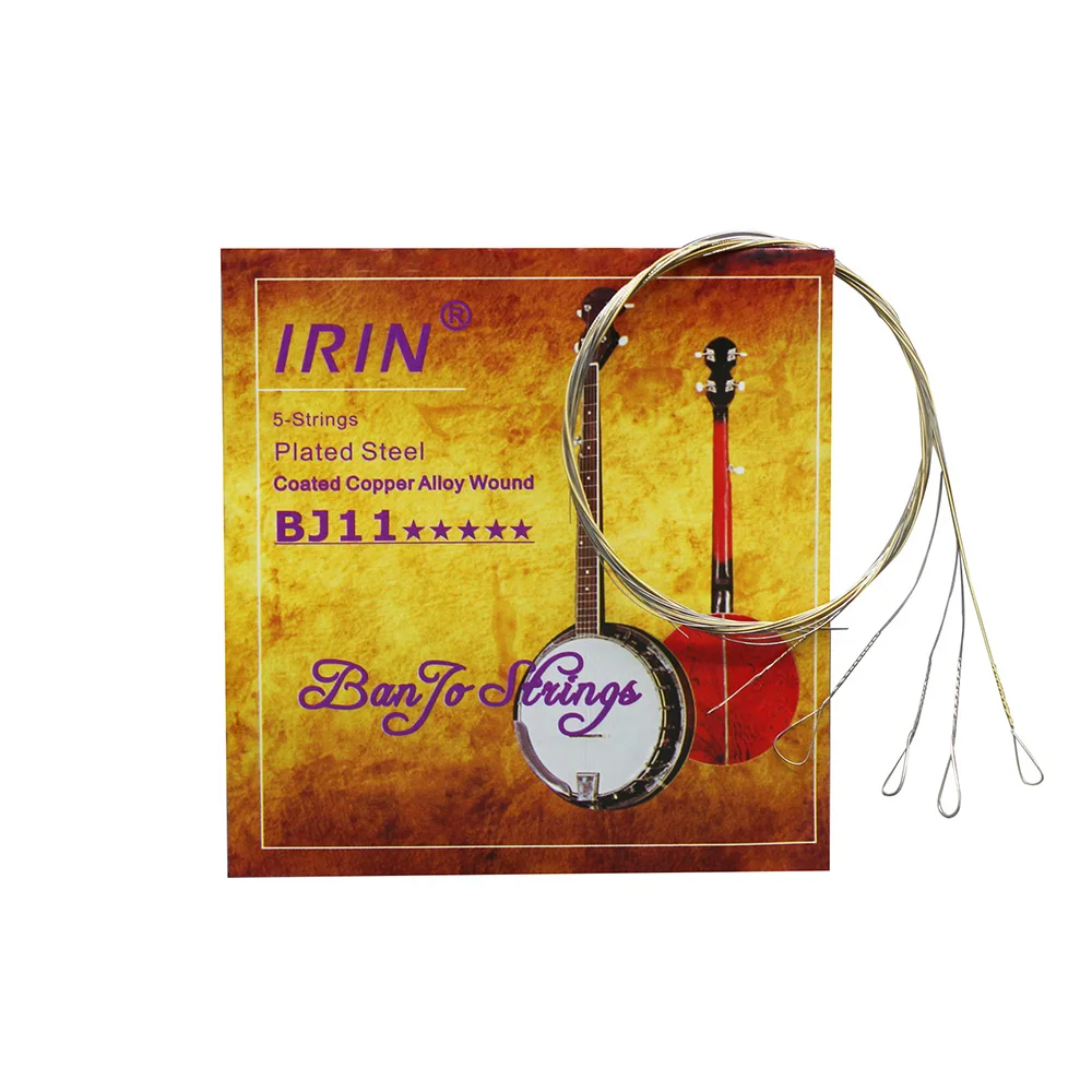 IRIN Banjo String Set 4/5 Strings Banjo Replacement Accessories High Quality Plated Steel String Stringed Instrument Parts