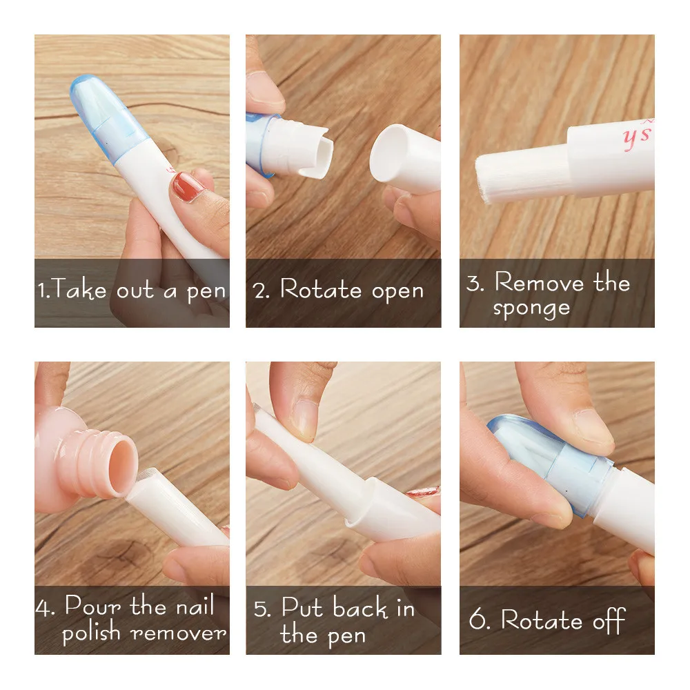 Chaosfreier, nagelfreundlicher Nagellackentferner-Stift, einfach zu bedienen, tragbar, zufällige Farbe, Nagellackentferner-Stift für Gel-Maniküre, praktisch