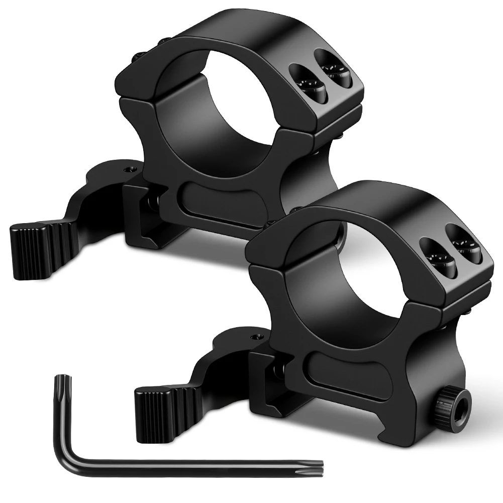 UniqueFire 2Pcs K23-1 QD Quick Release Aluminum 20m Mount for Dia 25.4mm Tube Hunting Riflescope Picatinny Rail Mount Ring