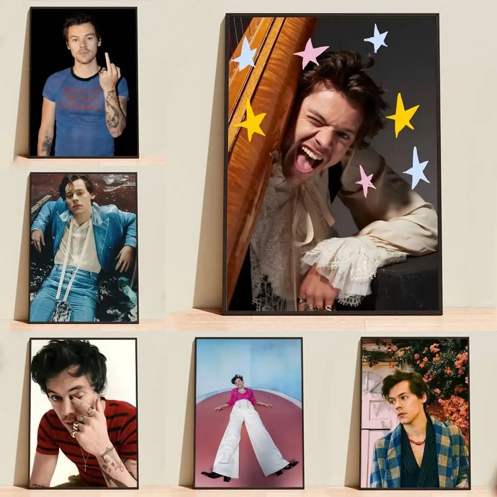 H-Harry Style-s Love On Tour  Poster Self-adhesive Waterproof Paper Sticker Coffee House Bar Room Wall Decor