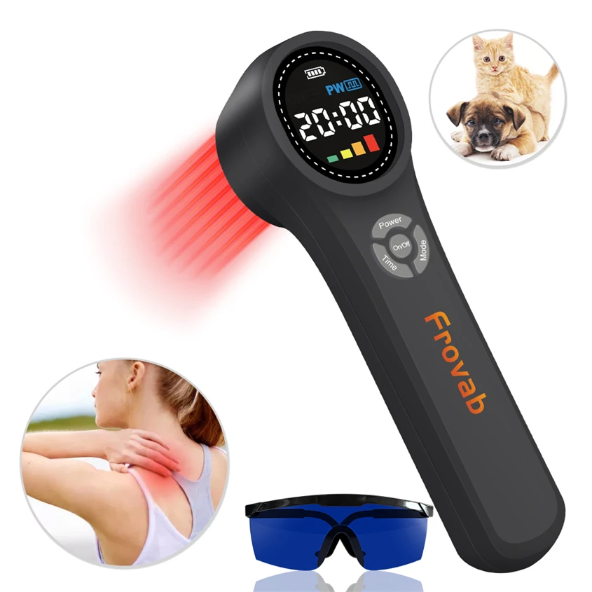 

Near Infrared Low Level Laser Therapy Handheld Device 16x660nm 4x810nm Light Wave Recovery for Heel Wrists Knees Muscle Pain