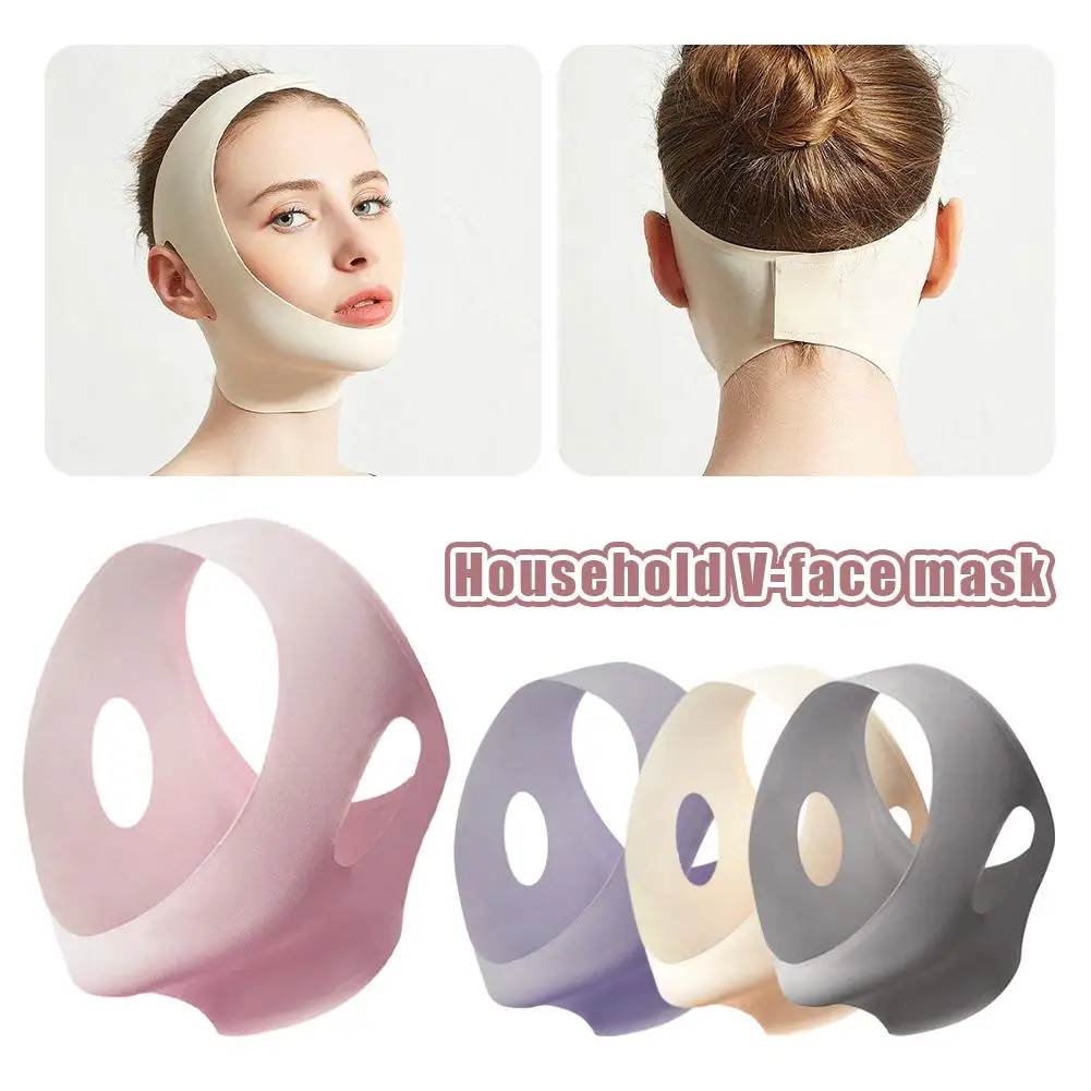 Reusable & Adjustable Face Slimming Bandage Comfortable Elastic V Line Face Shaper Double Chin Reducer Cheek Lift Up Belt Beauty
