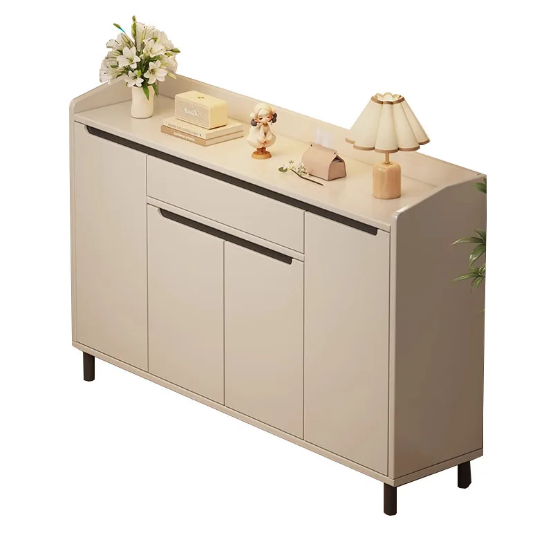 Premium Shoe cabinet entry indoor corridor corridor outer entrance shoe rack household door storage integrated against the wall