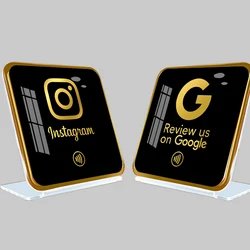 NFC Google Review Sign Acrylic Social Media Signs For Your Business Retail Store Decors
