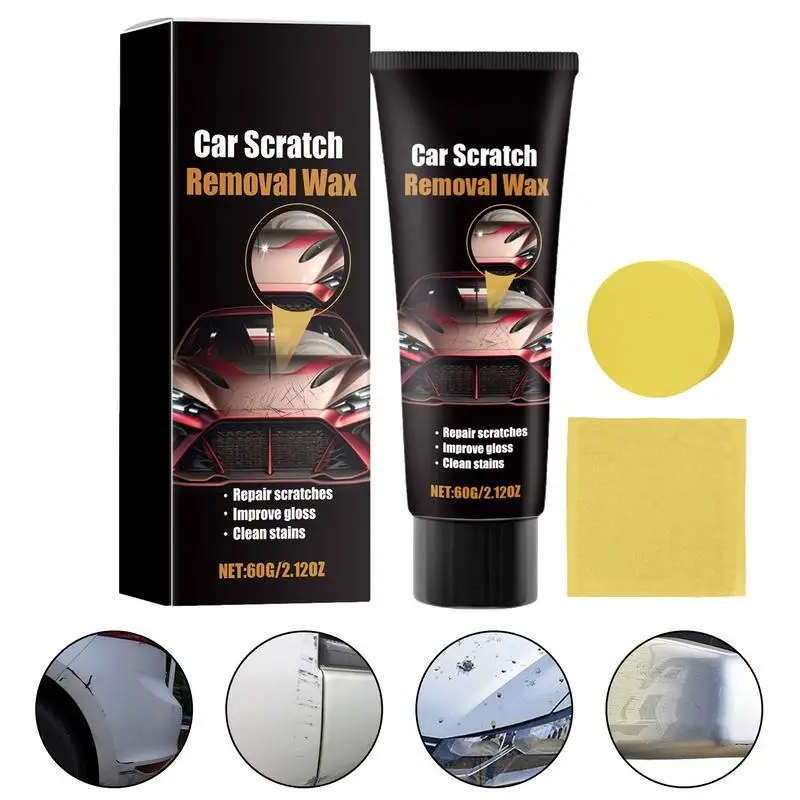 

Car Scratch Remover Car Scratch Remover Repair Paste Polishing Wax Rubbing Compound Car Care Kit Towel & Sponge Included