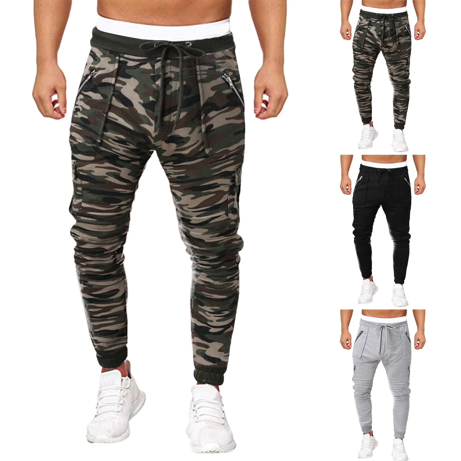 

Winter Fashion Printing Warm Elastic Men Casual Pants Drawstring Sports Man Trousers Y2k Clothes Pantalones Gym Work Sweatpants