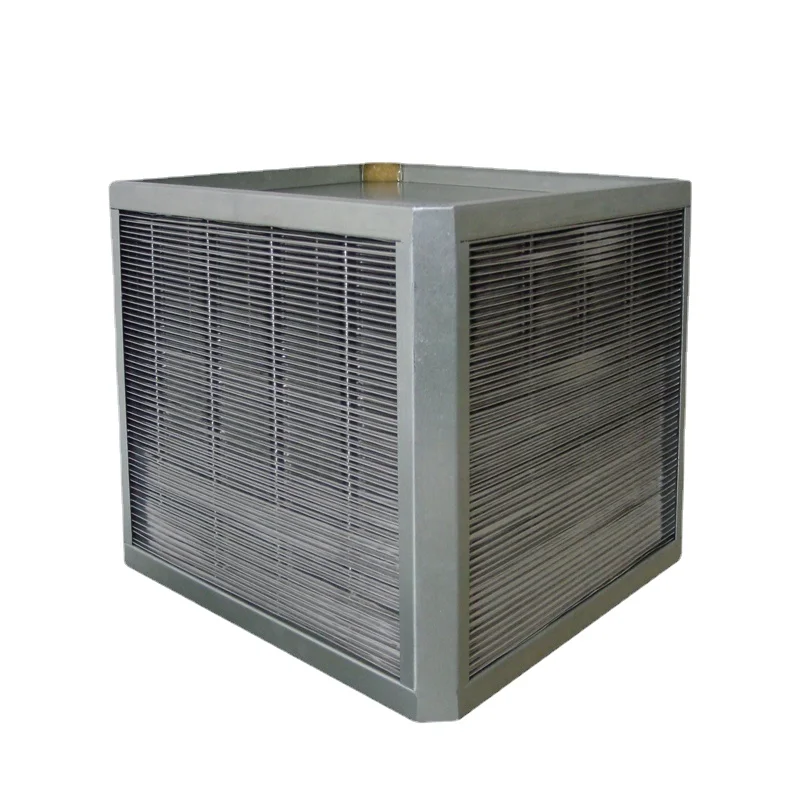 Aluminium temperature recovery plate air heat exchanger for heat recovery unit