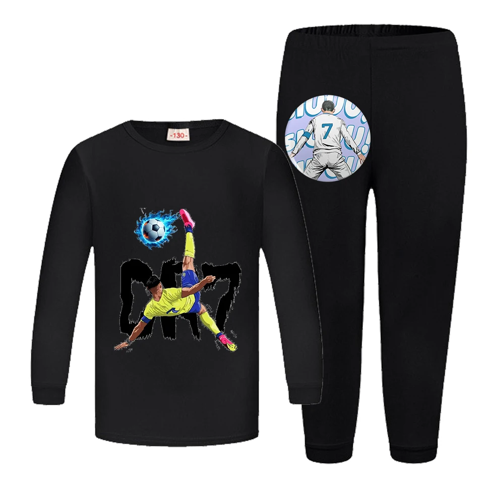 CR7 Series Kids Clothes Baby Girls Pajama Sets Boys Long Sleeve Pyjamas Children's Set Girls Cartoon Sleepwear