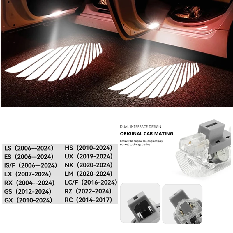 Car Door LED Courtesy Lights Projector Lamp For Lexus is300 is300c is350c is250 F sport is300h is200t RX450h RX200t rx270 rx350 