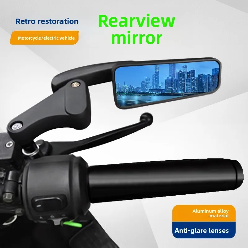 

Motorcycle Rearview Mirror Custom Universal Retro Reverse Assist Mirror Electric Scooter Reflector Universal