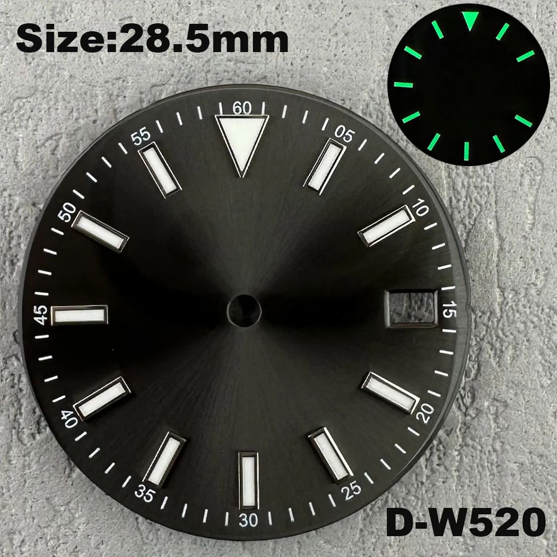 28.5 mm dial for the Miyota 8215 calibre Customisable logos and patterns Various colours available Replacement watch accessories