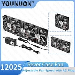 12cm High Speed DC 12V 220V Btc Mining Machine Chassis Workstation Cabinet Radiator 120MM Violent Server Cooling Fan