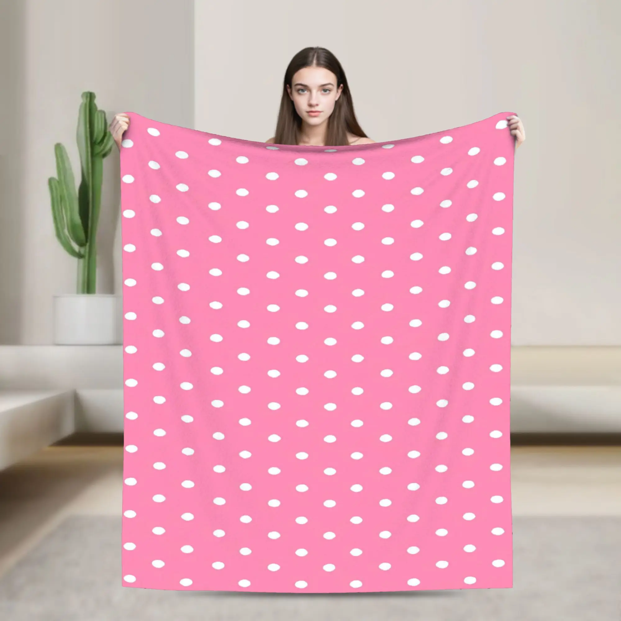 Pink Strawberry Solid Print Blankets Quality Super Soft  Throw Blanket Winter Travel Office Couch Chair Street Trend Bedspread