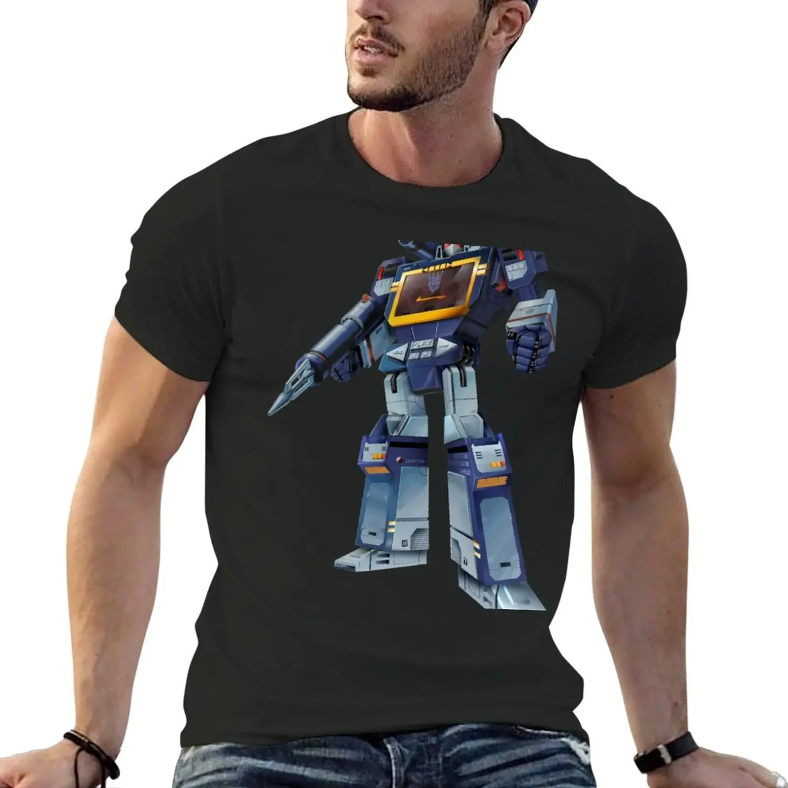 Masterpiece Soundwave (Transparent Background) Revised T-Shirt blue archive baggy shirts t shirts for men pack