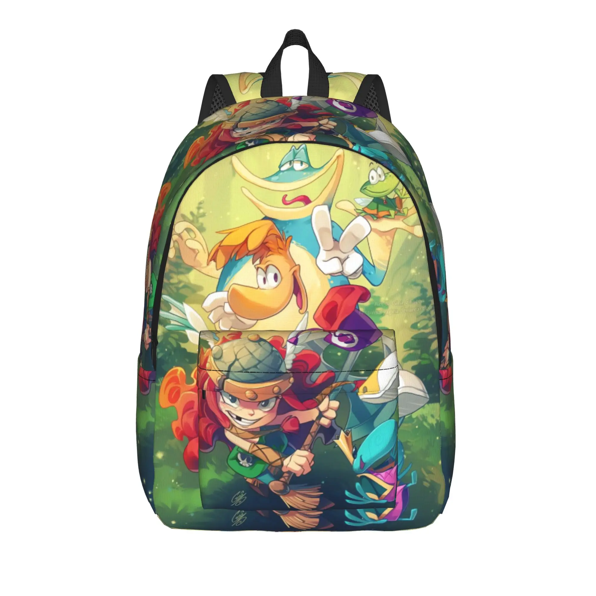 Cartoon Games Rayman Legends Backpack Female  Soft Backpacks Polyester Modern School Bags Cycling Colorful Rucksack
