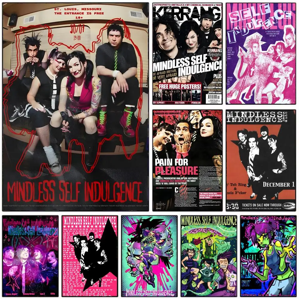 Punk Band M-Mindless Self Indulgence Poster Wall Art Print Decorative Mural Home Decor Gift Unframed