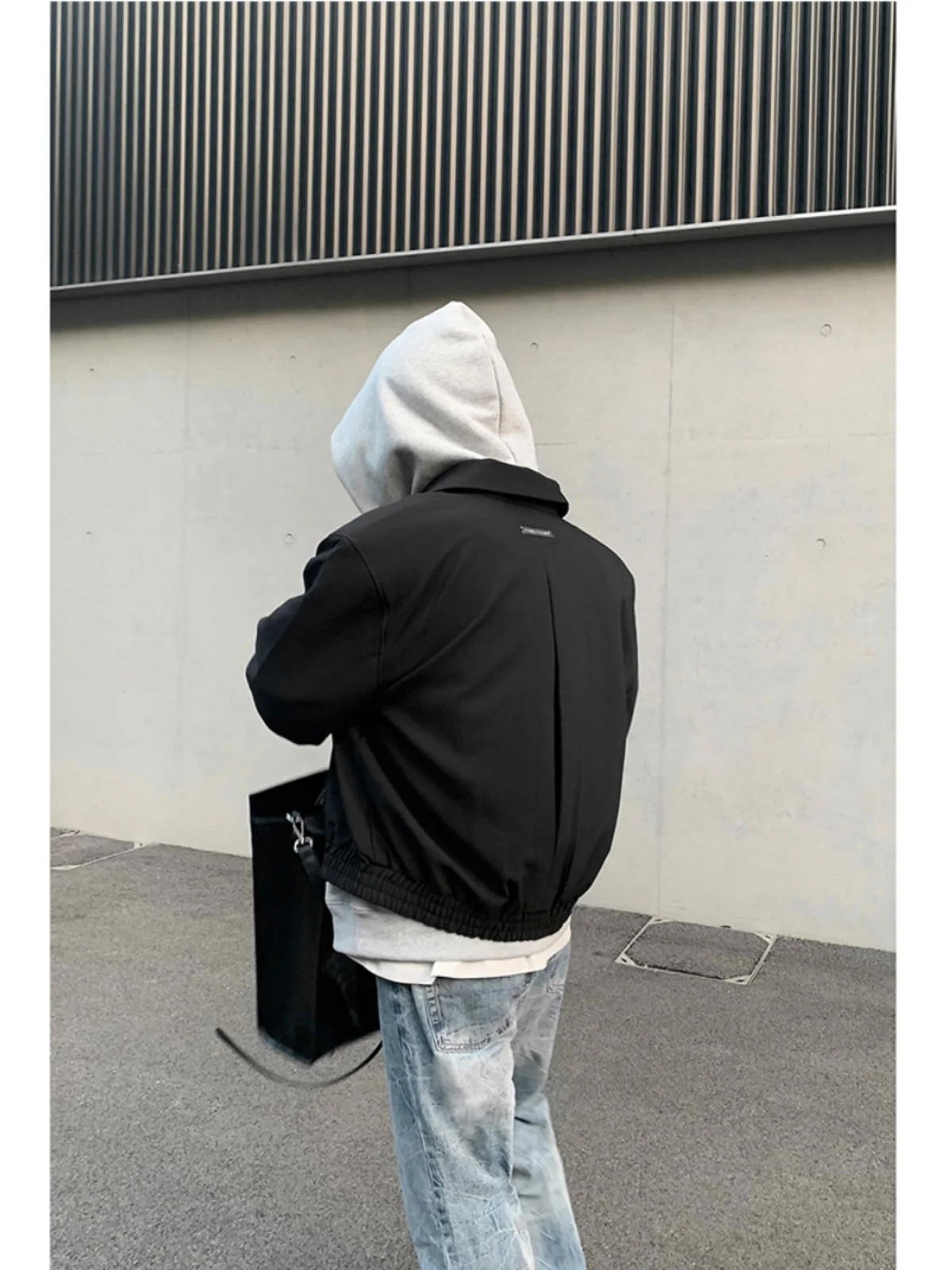 

American Sle Cleanfit Trendy ort Jaet Men's Outerwear oulder Pads Design Sensation Spring Youth Casual Long Sve