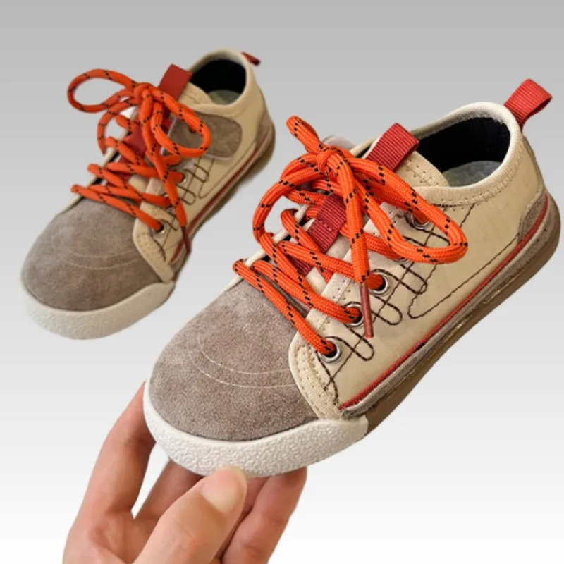 Children's casual shoes, retro four season outdoor skateboarding shoes boys girls students versatile canvas sports shoes
