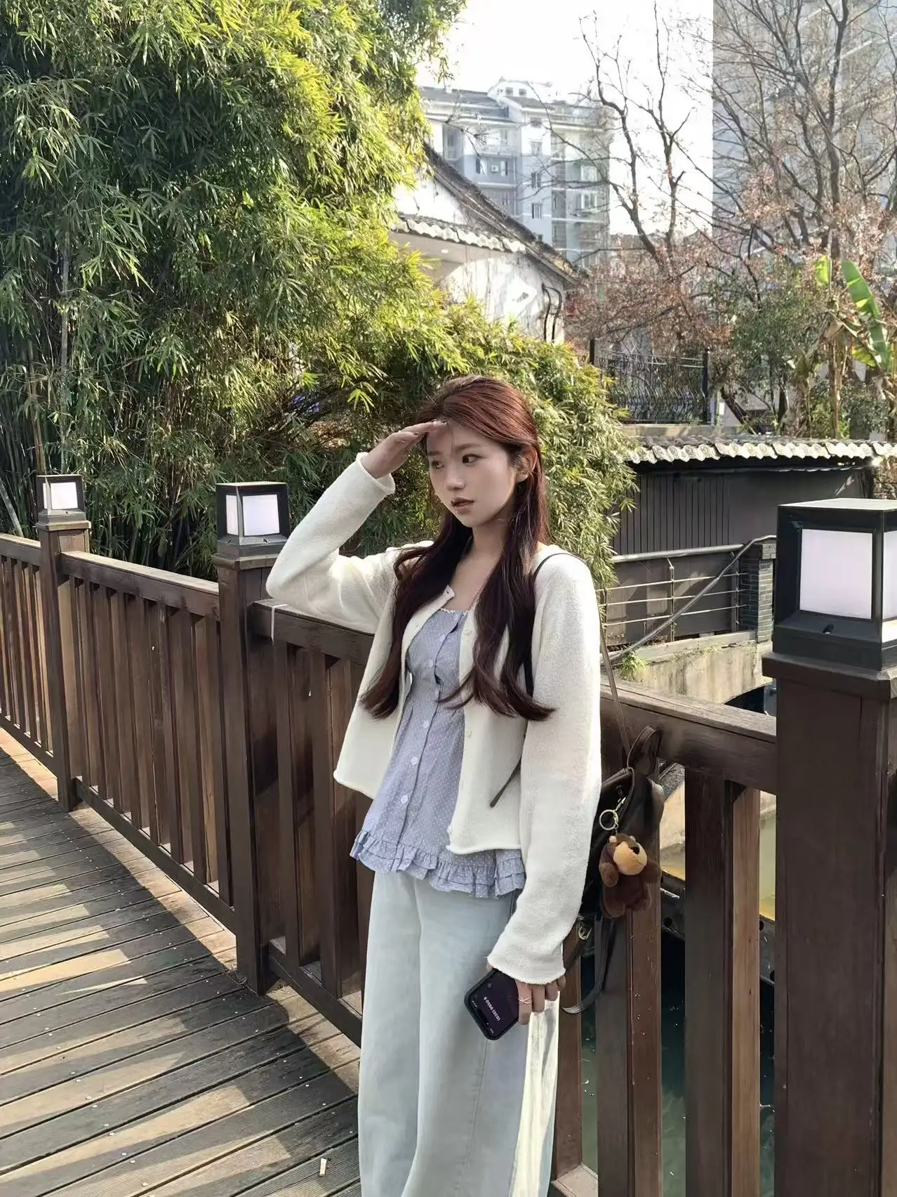 

Кардиган XIYO в корейском стиле, мягкий, с длинными рукавами, вязаный, женский, на раннюю весну, свитер-жакет в стиле дофамин, смесь хлопка и полиэстера