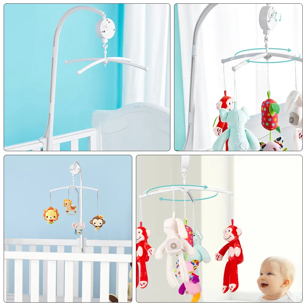 Baby Crib Mobile Bracket – Adjustable Plastic Arm Holder for Infant Crib with Bell, Early Music Development