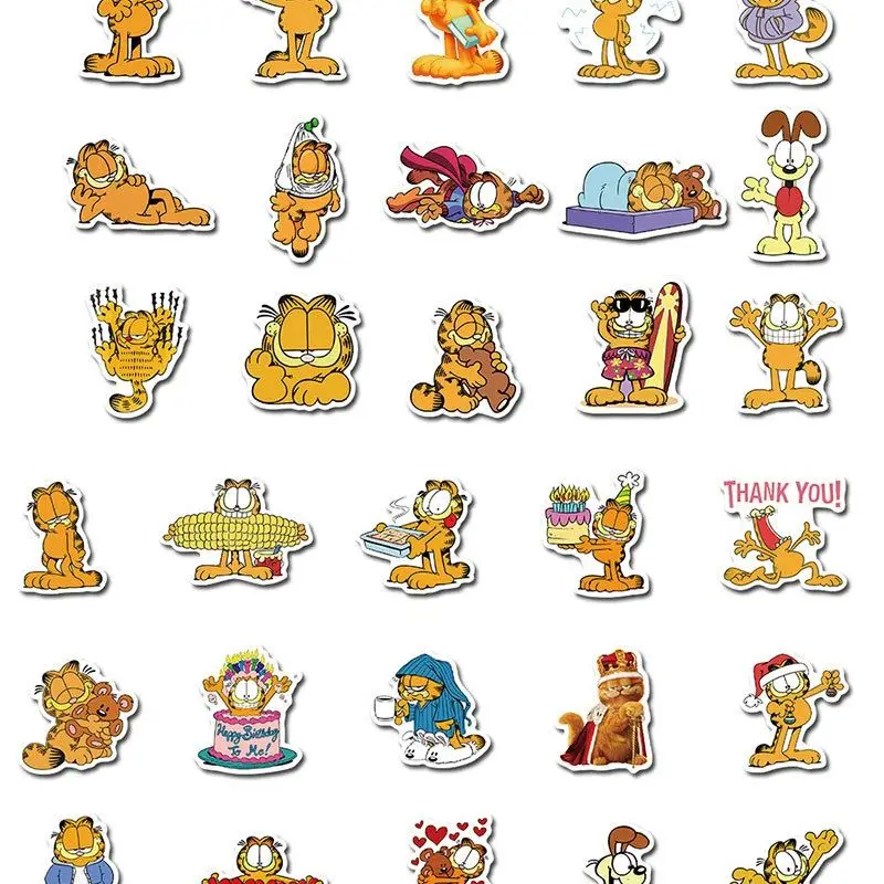 Garfield Odie Pooky Jon Abackel Anime Merchandise Cartoon Cute Sticker for Journals Suitcases Creative High-Value DIY Decoration view 6