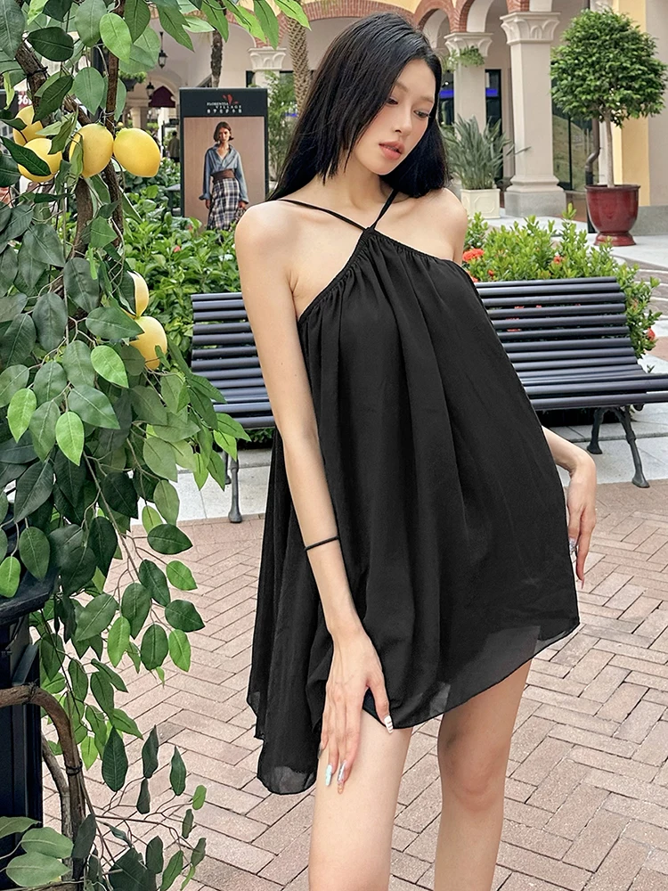 Nibber الصيف الرسن فستان فضفاض المرأة Y2K أكمام عارية الذراعين المتدرج غير النظامية هيم عطلة الشاطئ مثير الاتجاه حفلة صغيرة Bodycon