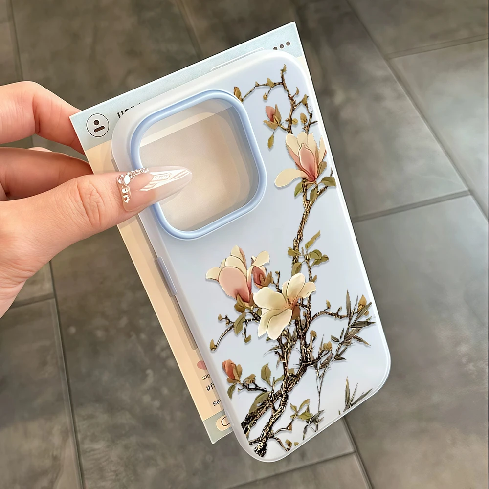 Magnolia Flowers Phone Case For Xiaomi Redmi Note 14 Pro 4G Cases Redmi Note 13 12 Pro 15C 14C 13C 11 10 Pro 5G Anti Fall Funda view 3