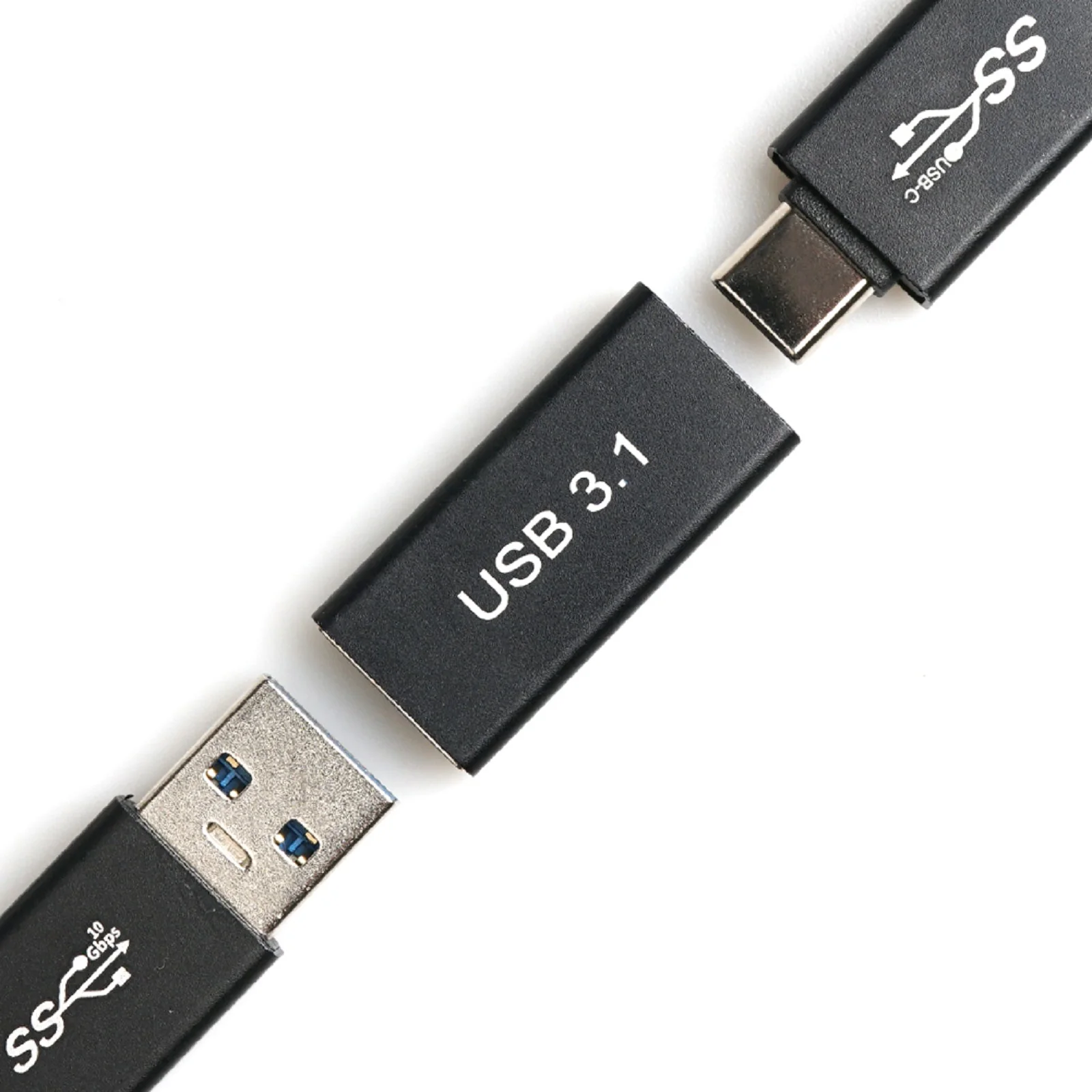 USB 3.0 Coupler Female to USB Type C Female Adapter Extender Converter