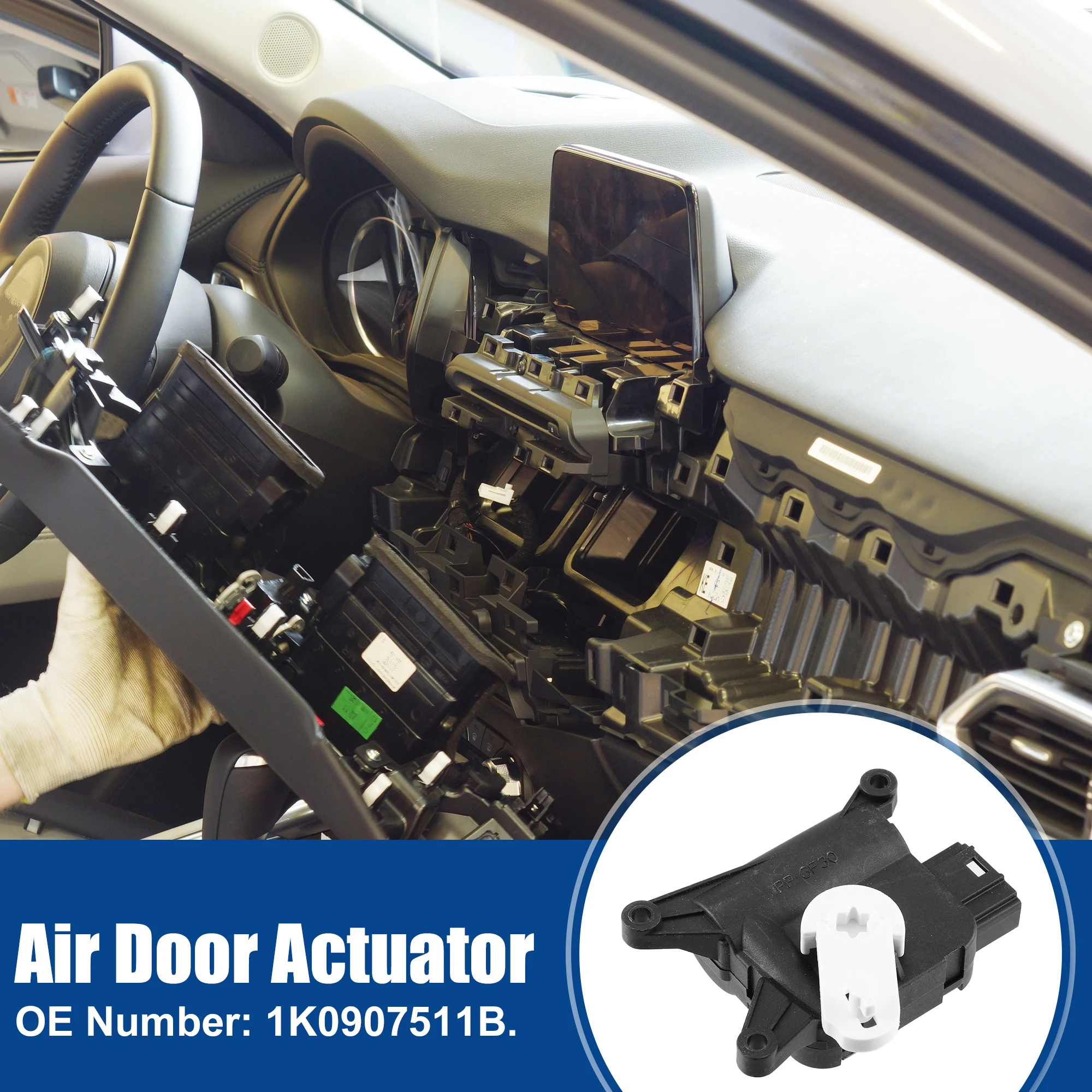 

UXCELL 1pcs Car Air Door Actuator Replacement for Volkswagen Golf 2012-2013 Black