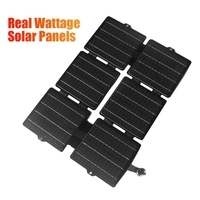 30W 5V/12V Foldable Solar Panel ETFE Waterproof Solar Charger Portable Solar Panel Bag Mobile Power For Outdoor Hiking