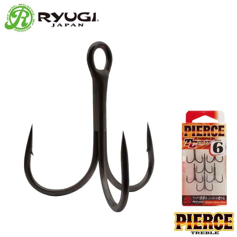 Japan RYUGI Treble Hook Bass Fishing Lures Competition Level Fishing Hooks High Carbon Steel Fishing Goods Fishing Accessories