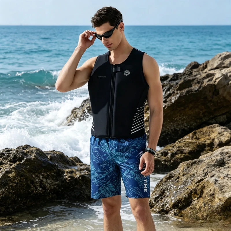 High Flotation Buoyancy Aid Vest for Adults, Impact Protection Jacket for Snorkeling Surfing Rafting, Durable Durable Gear